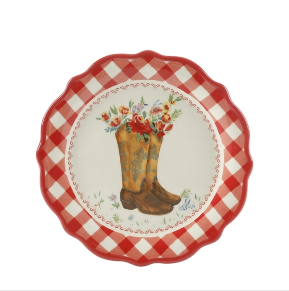 🎁 New Pioneer Woman Novelty 7 Inch Plates with Rack - Picture 3 of 11